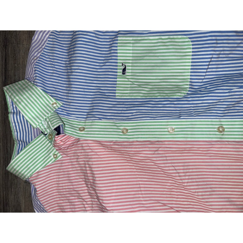 Vineyard Vines Mens Patchwork Striped Button Down… - image 2